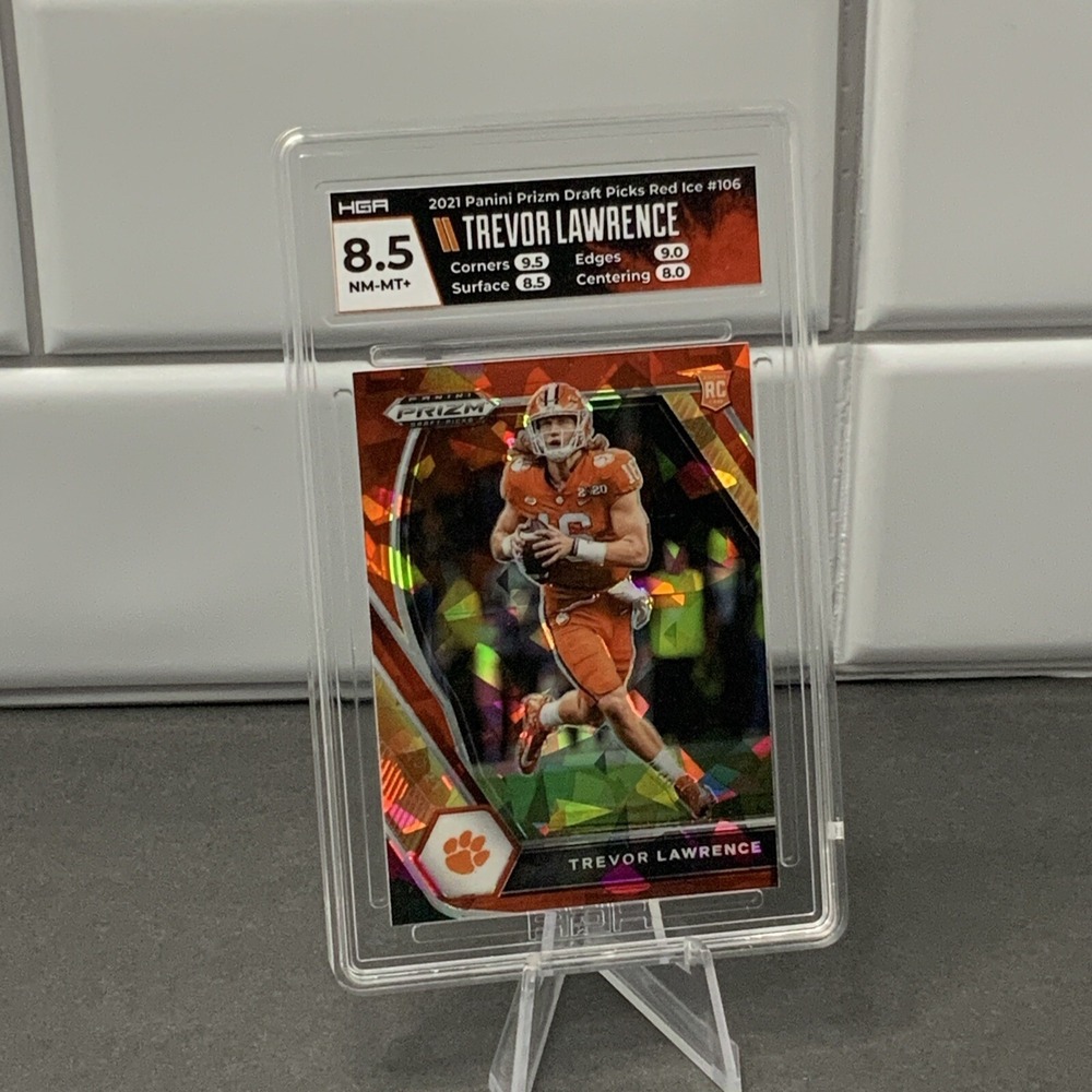 2021 Prizm - TREVOR LAWRENCE - RED ICE GEM MINT HGA 8.5 Rookie RC